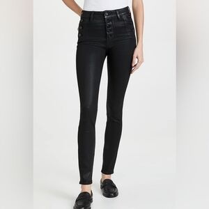PAIGE Black Coated Jeans